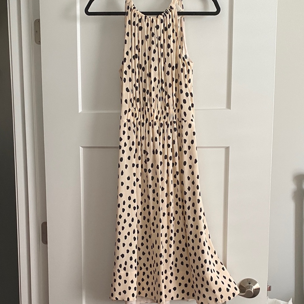 Kate Spade Polka Dot Sleeveless Midi Dress